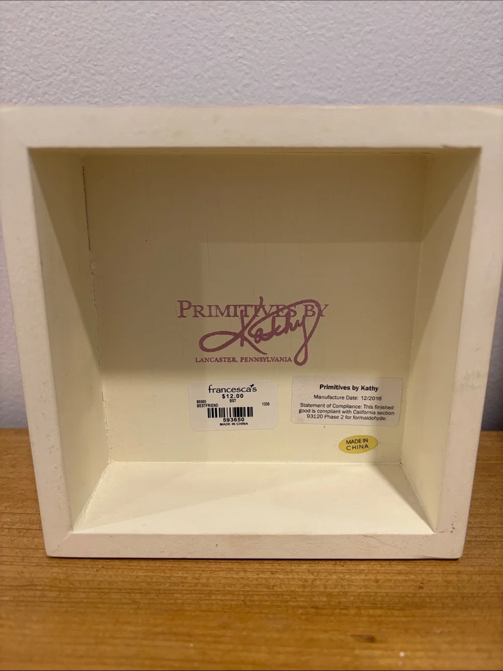 Primitives by Kathy Cream Plaque with Purple Text - Best Friends Quote